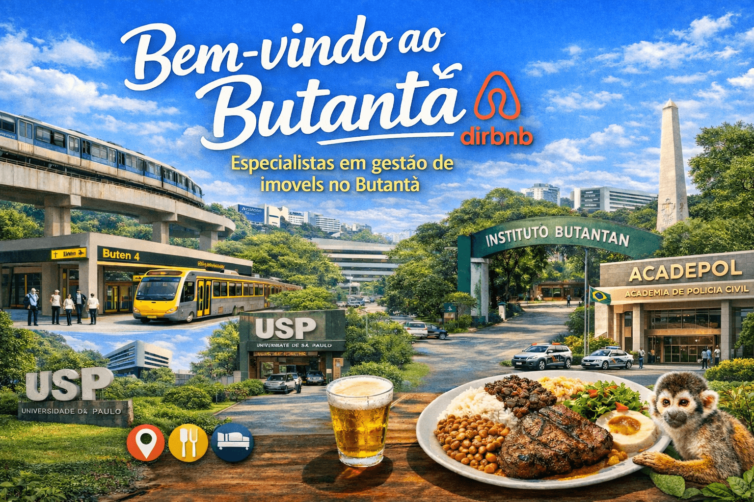 Especialista em gestão de imóveis no Butantã e Acadepol, consultoria e administração profissional para proprietários de Airbnb na região.